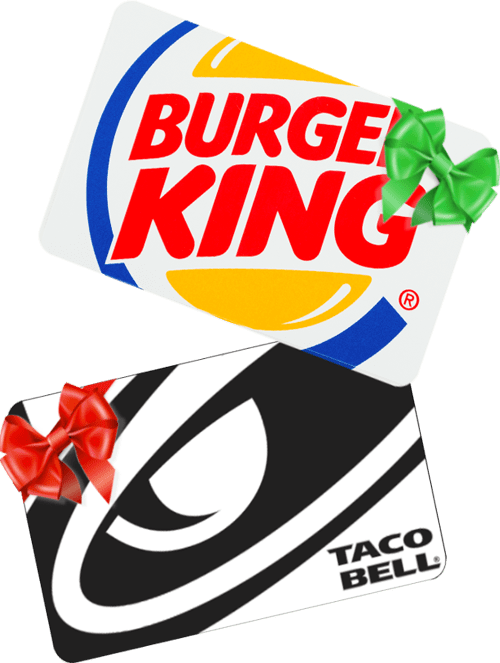 Burger King and Taco Bell Gift Card